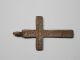 Medieval Bronze Cross Pendant Christian With Inscriptions Roman photo 2