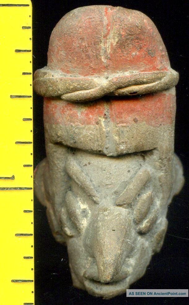 Pre - Columbian Pre - Classic Jalisco Sheep - Face Figure Head The Americas photo
