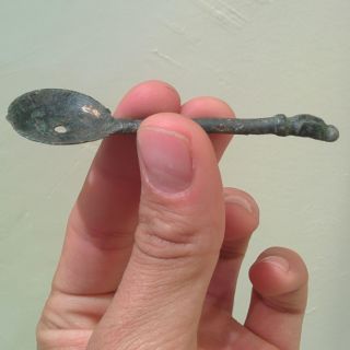 Ancient Roman Bronze Spoon photo
