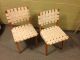 Pair Jens Risom For Knoll Beech Wood Webbed Side Chairs Mid Century Modern 1940s Mid-Century Modernism photo 1
