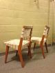 Pair Jens Risom For Knoll Beech Wood Webbed Side Chairs Mid Century Modern 1940s Mid-Century Modernism photo 2
