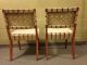 Pair Jens Risom For Knoll Beech Wood Webbed Side Chairs Mid Century Modern 1940s Mid-Century Modernism photo 6
