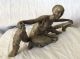 30s Art Deco Spelter Figure Stylised Flapper With Draped Garland - Art Deco photo 2