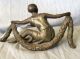 30s Art Deco Spelter Figure Stylised Flapper With Draped Garland - Art Deco photo 3