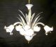 Vintage Elegant Art Glass Chandelier Ceiling Light Fixture Lamp W Glass Shades Chandeliers, Fixtures, Sconces photo 10