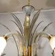 Vintage Elegant Art Glass Chandelier Ceiling Light Fixture Lamp W Glass Shades Chandeliers, Fixtures, Sconces photo 2