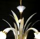 Vintage Elegant Art Glass Chandelier Ceiling Light Fixture Lamp W Glass Shades Chandeliers, Fixtures, Sconces photo 8
