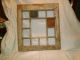 Antique Window Frame,  Sash,  Rare Small Size,  13 Panes,  18 