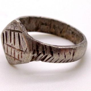 Silver Roman Ring Circa 1st - 2nd Century Ad photo