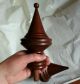Vintage Pair Carved Wood Finials Grandfather Clock Top Architecture Salvage Finials photo 2