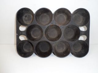 Vintage Griswold No 10 Pop Over Muffin Pan 948 A Cast Iron Cookware photo