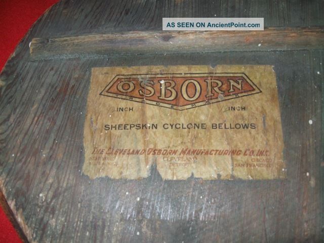 Lg.  Rare Vintage Bellows Fireplace Osborn Cyclone Rustic Primitive 1920 ' S Hearth Ware photo