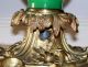 Attractive French Victorian Brass & Glass Oil Lamp/electric Lamp Base - A/f Lamps photo 4