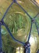 Large Japanese Glass Fishing Float In Netting & With Factory Trademark Other photo 3