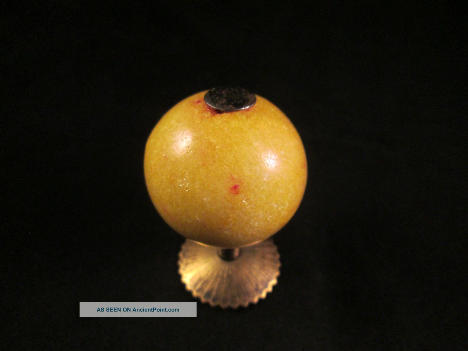 Scarce Qing Dynasty Gold Quartz Mandarin Hat Finial Level 6 Mandarin Buttons photo