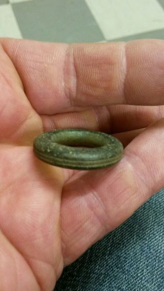 Absolutely Fantastic Piece Of Decorated Celtic Ring Money.  Lovely Patina photo