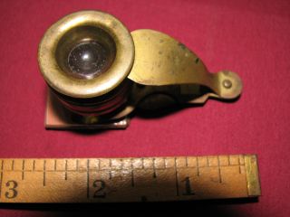 Antique / Vintage Magnifing Glass Viewer For Slides And Made Of Brass photo