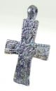 Scarce Authentic Viking Bronze Cross Pendant - Jesus Christ - Ad 1000 - W32 Roman photo 1