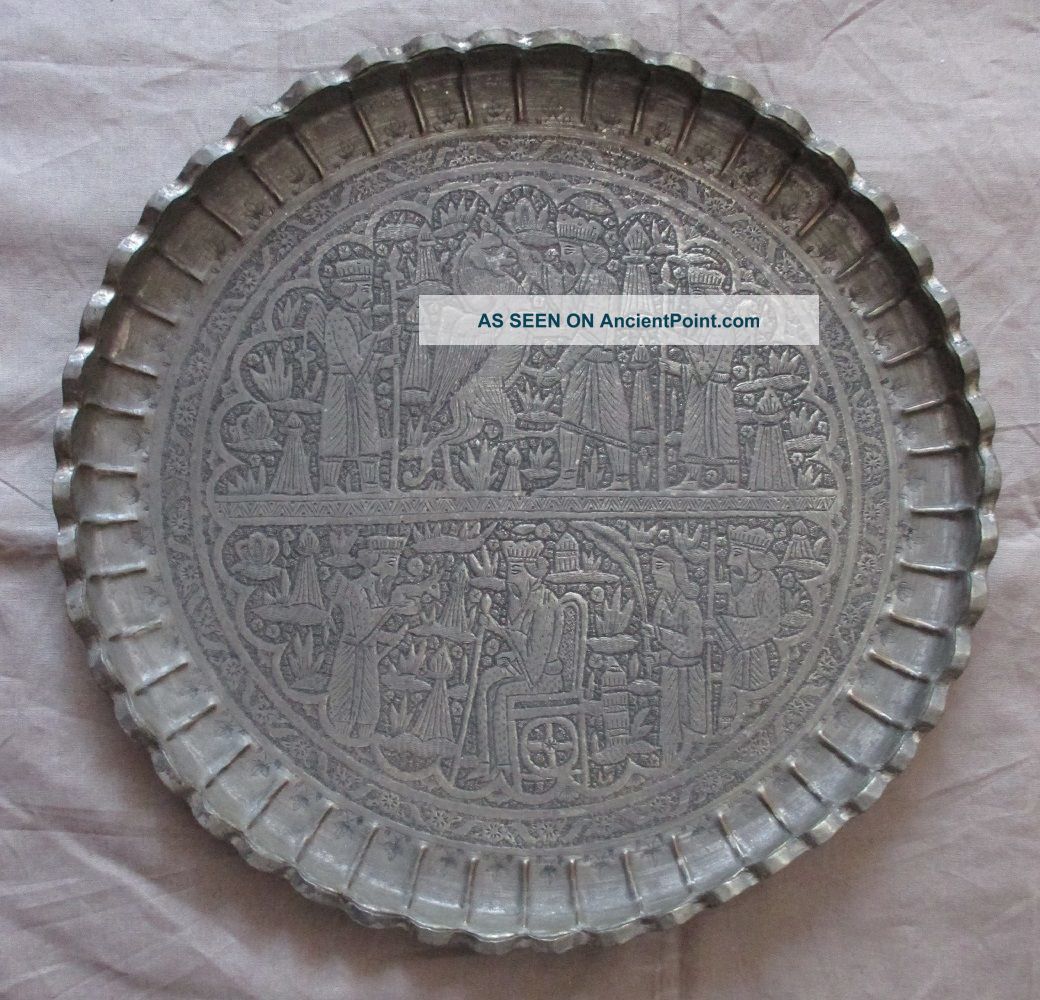 Pre 1900 Couple Of Antique Persian Ottoman And Ceylonese Hand - Made Dishes Islamic photo