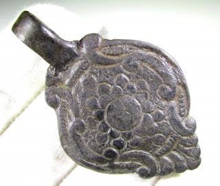 Very Rare Medieval - Viking Era Bronze Pendant / Amulet - Wearable Artifact - S40 photo