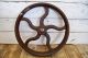 Antique Cast Iron Flywheel Pulley Wheel Vtg Industrial Steampunk Hit Miss Part Primitives photo 7