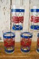 8 Vintage Pepsi Cola Drinking Glass Tumblers Tiffany Stained Glass Style Primitives photo 6
