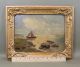 2 Antique Early 20thc Canadian Maritime Sailboat Seascape Oil Paintings Other photo 1