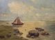 2 Antique Early 20thc Canadian Maritime Sailboat Seascape Oil Paintings Other photo 3