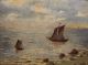 2 Antique Early 20thc Canadian Maritime Sailboat Seascape Oil Paintings Other photo 7