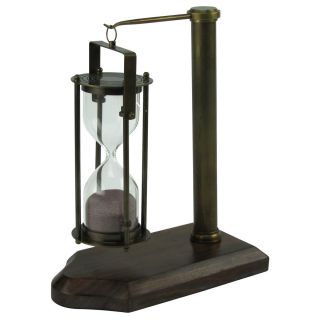 Brass Nautical Ships Hour Glass 2 Two Minute Sand Timer Hourglass Maritime Decor photo