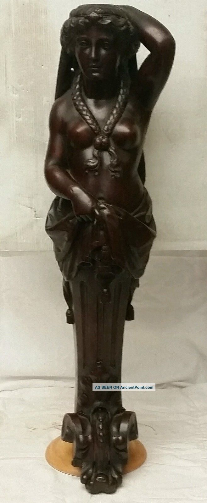Antique 1850 ' S French Baroque Era Mahogany 