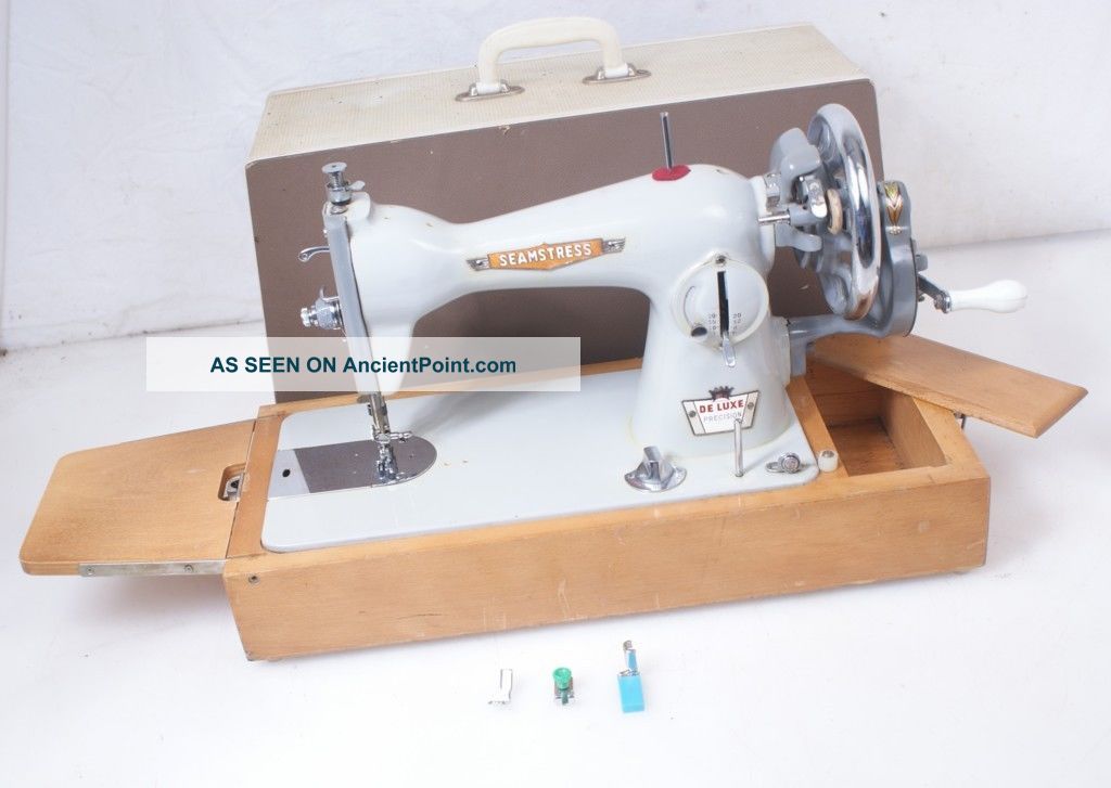 Antique / Vintage Seamstress Hand Crank Sewing Machine W/bed Extension Sewing Machines photo