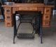 Antique Singer Sewing Machine Wooden Cabinet & Cast Iron Base Sewing Machines photo 1
