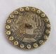 Antique Enamel Painted Miniature Portrait Button Cut Steel Man With Hat Buttons photo 2
