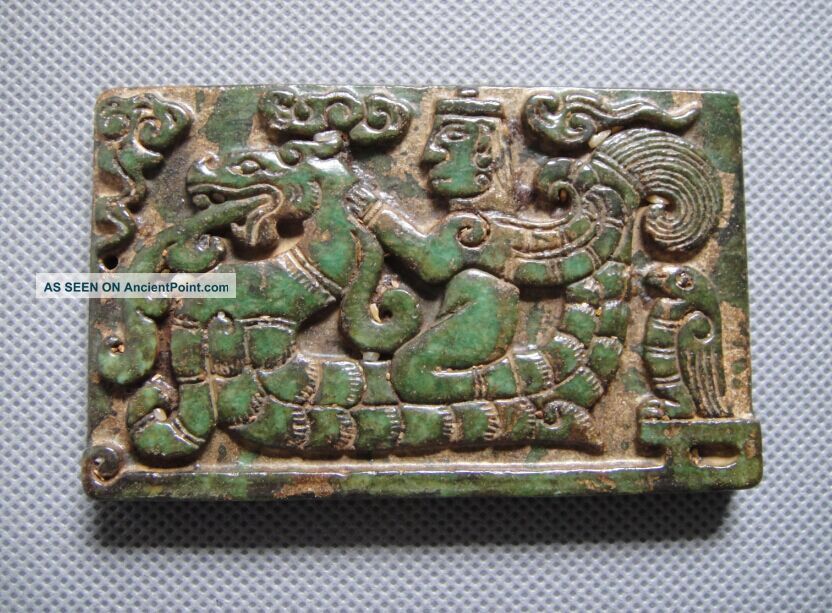 Old China Jade Hand - Carved Dragon And People Amulet Pendants M046 Necklaces & Pendants photo