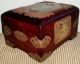 Vintage Chinese Shanghai China Rosewood Brass Carved Jade Jewelry Box Boxes photo 1
