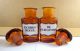 A Miniature Pharmacy Bottles In Amber Color,  1920 ' S Bottles & Jars photo 3