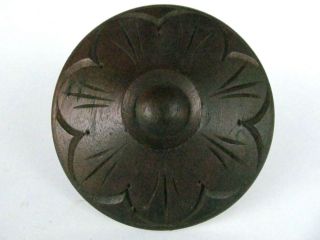 Antique 1800s Carved English Oak Architectural Salvage Medallion Plaque - Norsv photo