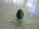 Antique Leo Popper Silver Peach Blue Overlay Opaque Jade Green Art Glass Button Buttons photo 3