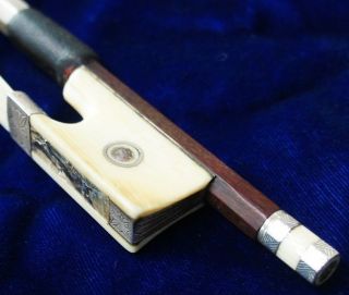 Exceptional Antique Viola Bow - Fine And Very Fancy,  By Edwin Weidhaas, photo