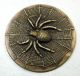 Antique Stamped Brass Button Spider In Web Design Buttons photo 1