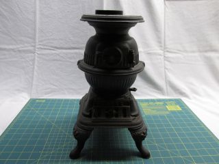 Antique Vintage Spark Small Play Pot Belly Cast Iron Stove With Accessories photo