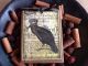 5 Wood Black Crow Ornaments/raven Gift/hang Tags/bowl Fillers/crow Ornies Set5cc Primitives photo 2