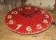 Barn Red Wall Clock Vintage School Farmhouse Style Primitive/french Country Primitives photo 1