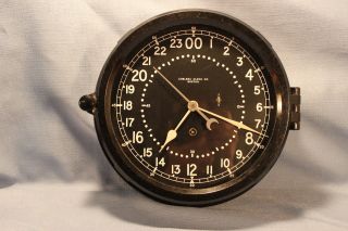 Chelsea Co.  Navy Ships Clock / 9 Inch 24 Hour Military Dial / Order photo