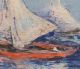 James Mickelson Rockport Sailboat Maritime Seascape Oil Painting Other photo 3