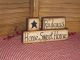 Primitive Personalized Family Wood Blocks Shelf Sitter Farmhouse Country Primitives photo 1