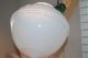 Large Art Deco White Milk Glass Ceiling Fixture Light Cover 8 