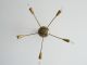 Mid Century 5 Lights Stilnovo Sputnik Ceiling Lamp Copper,  Panton Arredoluce Mid-Century Modernism photo 2