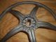 Industrial Machine Age Decor Aluminum 5 Spoke Wheel Gears Steampunk Lamp Base Other photo 1